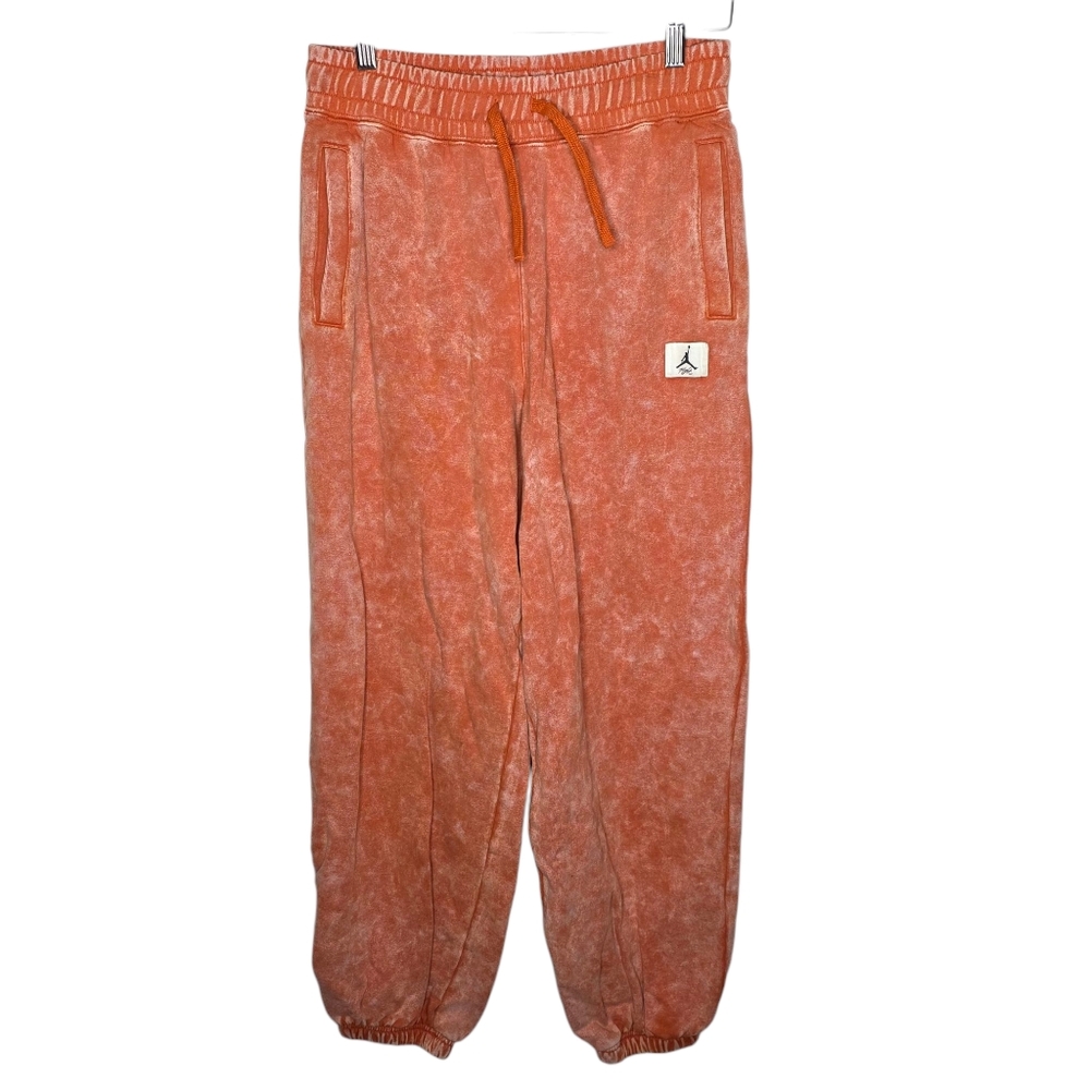Nike‎ Jordan Flight Orange Washed Jogger Pants Active Women's Loose Fit Small S